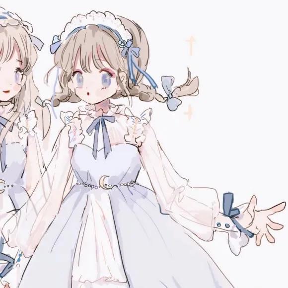 闺蜜头像二人各一张可爱，二人闺蜜专属头像可爱微信（可爱卡通动漫闺蜜头像）