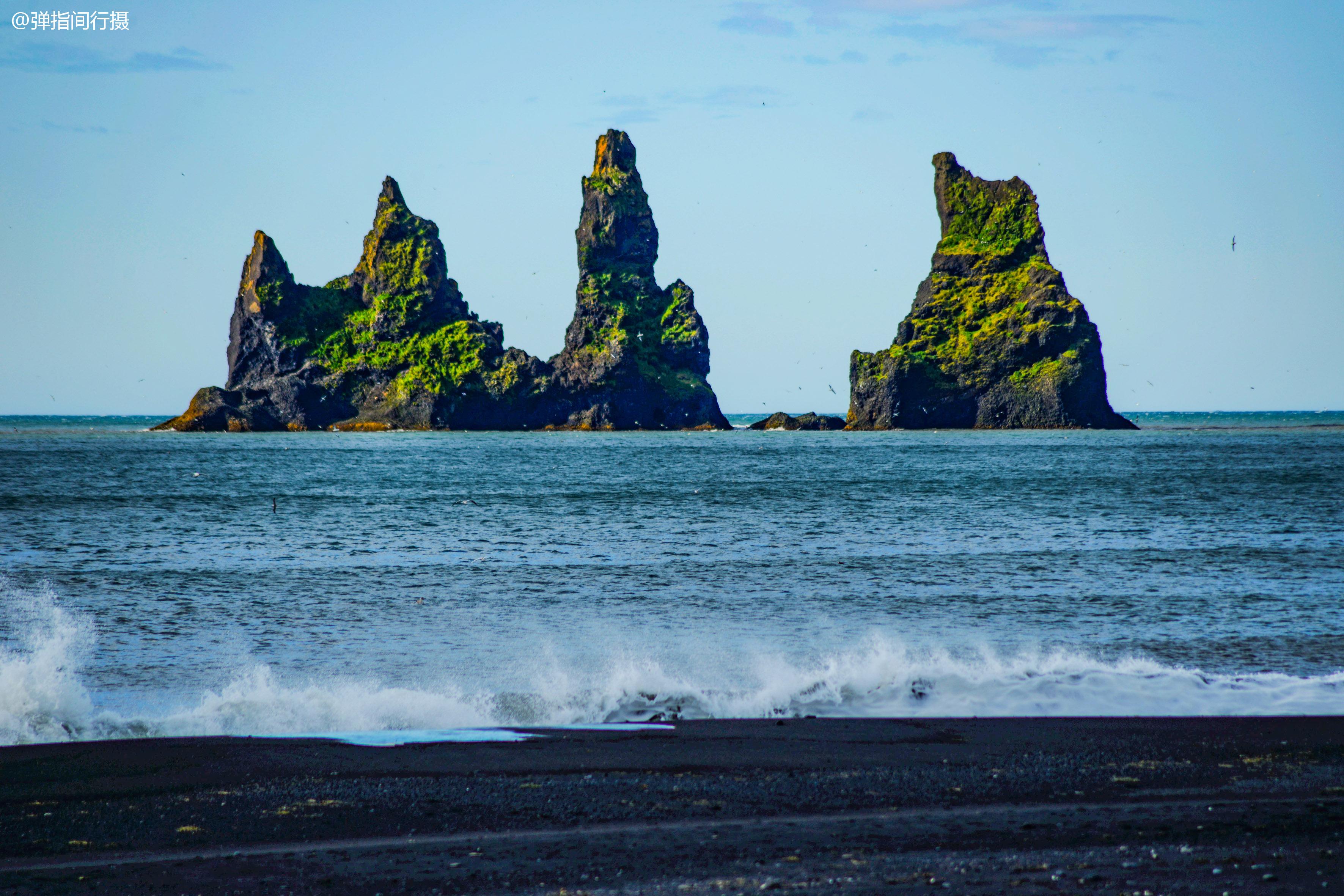 冰岛神秘的形成黑沙滩,形成于远古海底火山爆发,于远宛如"外星幻境"