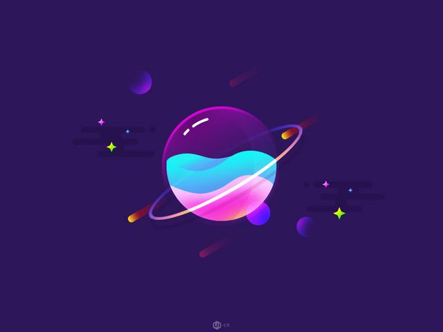 ps怎么画半圆，PS如何把图片切个半圆出来（设计半透明风格卡通星球图片的PS教程）
