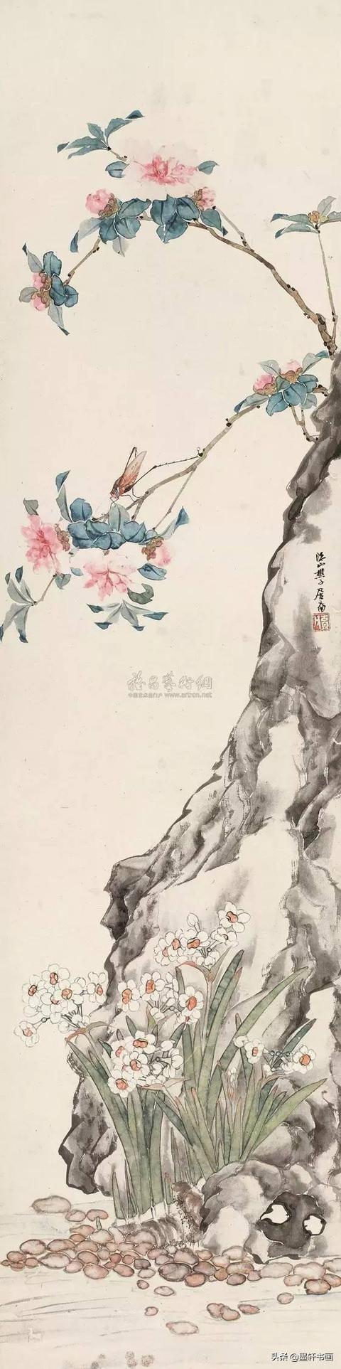 居廉淡雅国画作品欣赏，居廉精品画作欣赏