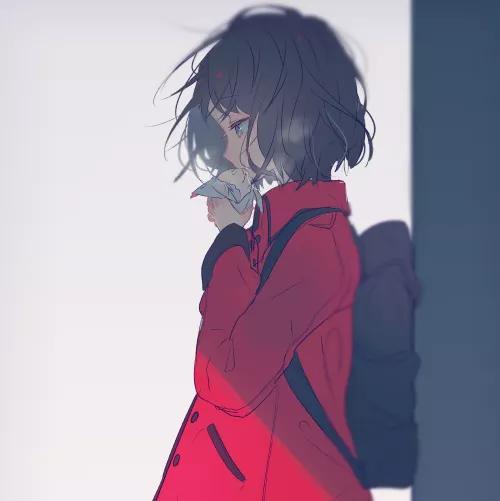 悲伤的图片动漫，动漫唯美伤感图片微信（丧系动漫女生头像）