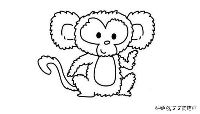 猴子简笔画，猴子简笔画 简单 可爱（小猴子的简笔画分解教程）
