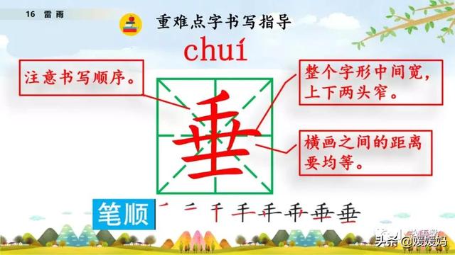 形容闪电的词语，描写闪电的四字词语（二年级下册语文课文16《雷雨》图文详解及同步练习）