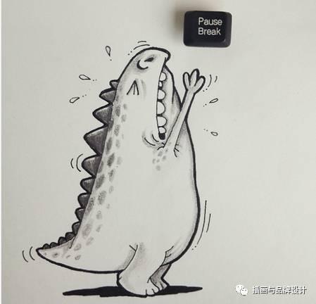 小恐龙怎么画，恐龙怎么画简单又好看（创意手绘丨他画出一只很有戏的小恐龙）