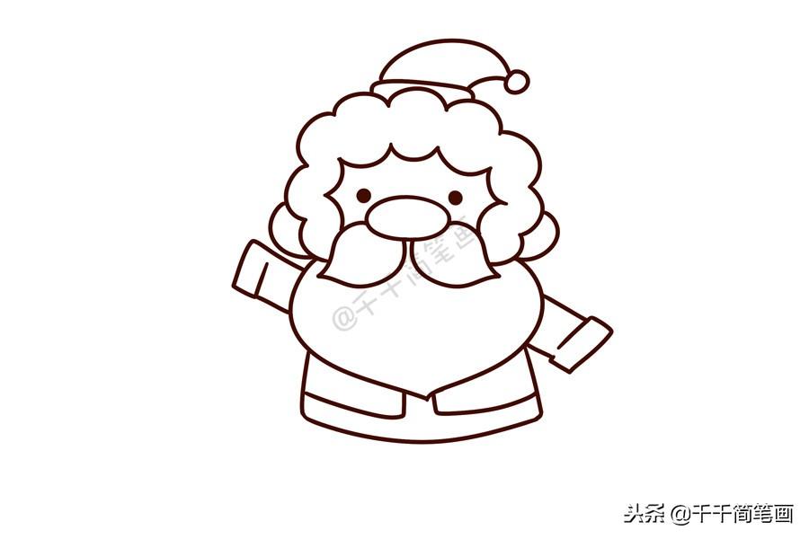圣诞老人怎么画，小孩怎样画简单的圣诞老人（儿童轻松学画10种圣诞老人简笔画）