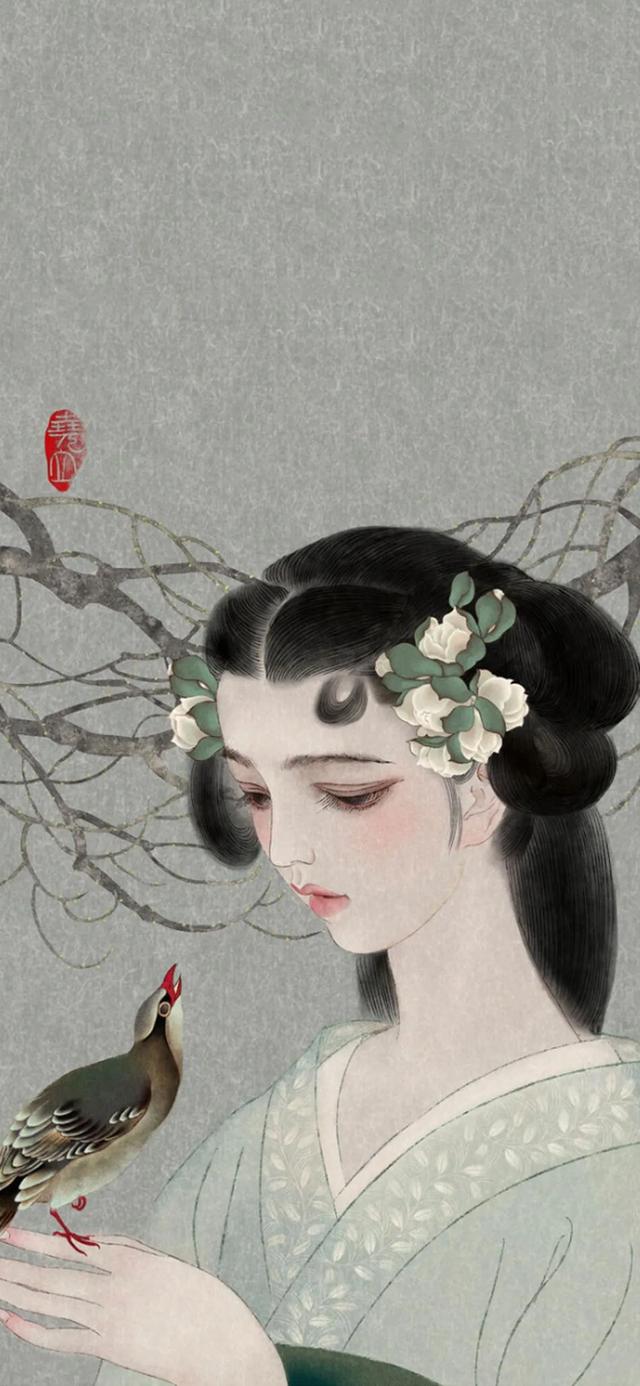 古风美女手绘图片，微信头像，古风美女手绘图片（古风美女系列手绘插画合集㈡：）