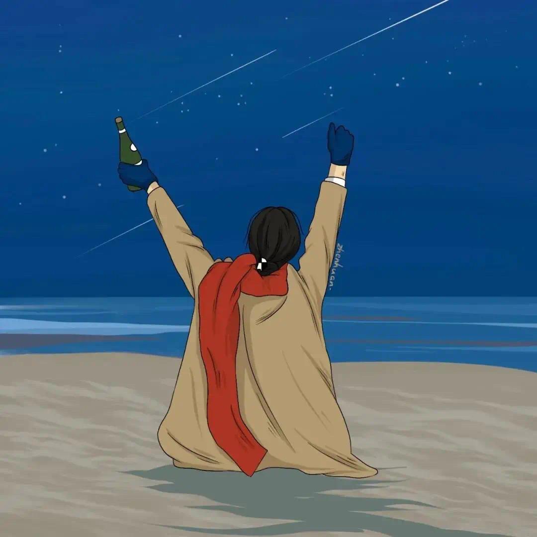 超酷CP情头♡撒拉黑哟，微信头像，超酷CP情头♡撒拉黑哟（抖音热门手绘情侣头像）