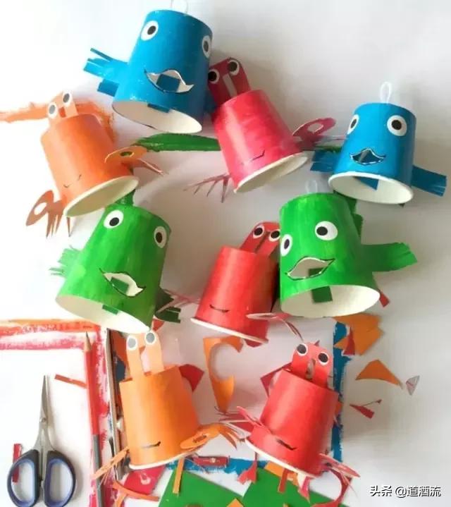 怎么用纸杯做手工，被幼师完爆的一次性纸杯手工