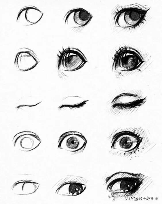 漫画男生眼睛画法图片