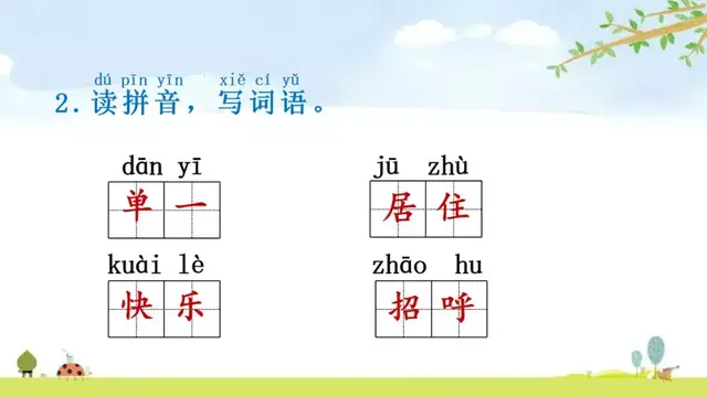乐的偏旁，部编版一年级下册语文第6课《树和喜鹊》知识点+图文讲解
