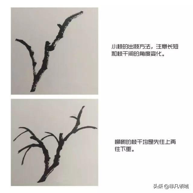 桃花简笔画怎么画，一学即会的步骤图（国画基础入门教程——燕子、柳树、桃花的画法）