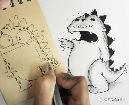 小恐龙怎么画，恐龙怎么画简单又好看（创意手绘丨他画出一只很有戏的小恐龙）