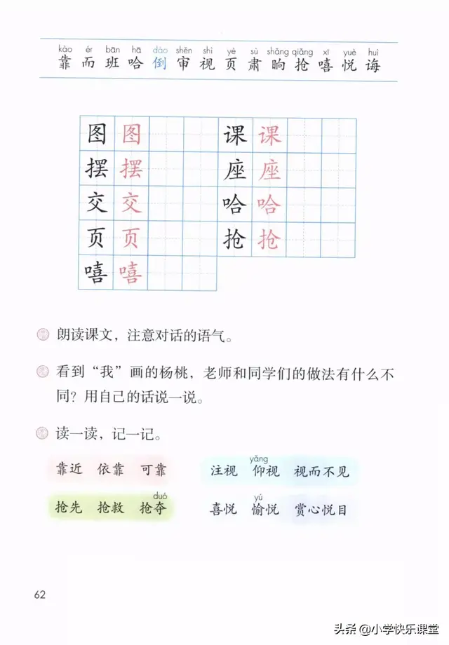图组词及解释，图组词（小学语文部编版二年级下册第13课《画杨桃》知识点、图文解读）