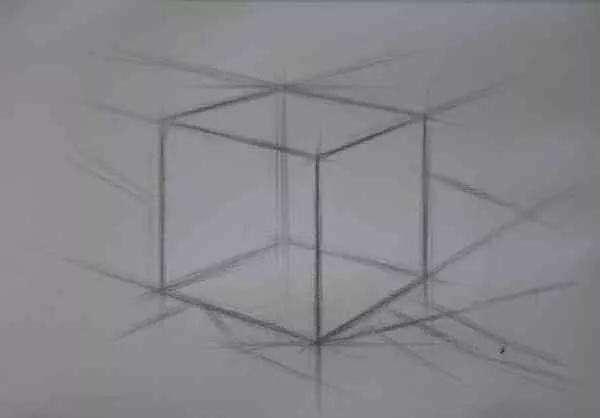 画正方体怎么画，素描几何体中的正方体怎么画（简单的素描教程——正方体画法）