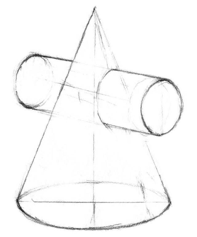 石膏几何体，石膏几何体素描教程（分步骤讲解三种石膏几何体画法）