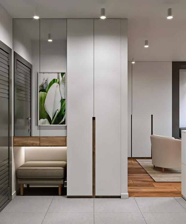 换鞋凳选购的技巧有哪些,换鞋凳买哪种好(衣柜 鞋柜一体设计正流行)