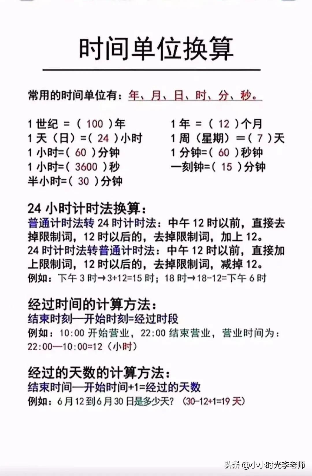 圆的面积公式和周长公式，圆的面积计算公式（小学数学必背公式汇总＃小学数学）