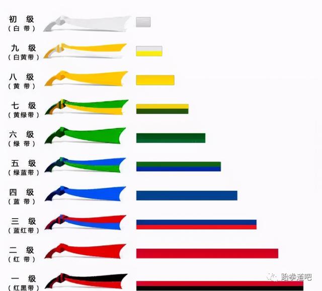 跆拳道级别和腰带颜色，跆拳道级别和腰带颜色区别（原来级别和段位，完全不同）