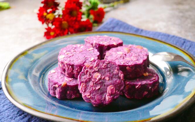 图片[5]-【燕麦紫薯饼】做法步骤图 用它当早晚餐 瘦出s型-起舞食谱网