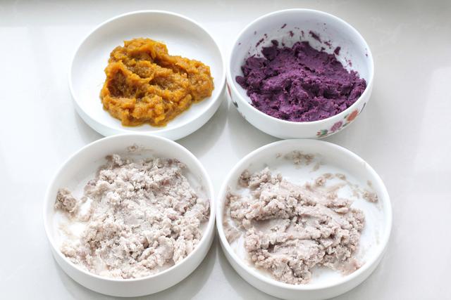 芋圆的制作方法，黄薯芋圆的制作方法（四种颜色零添加）