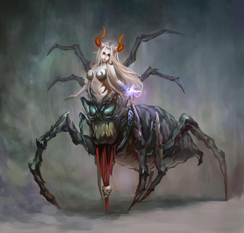 7--- 络新妇络新妇,又叫女郎蜘蛛,是日本神话中的一种蜘蛛精,与中国