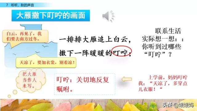 叮咛的近义词是什么，部编版三年级语文上册第7课《听听