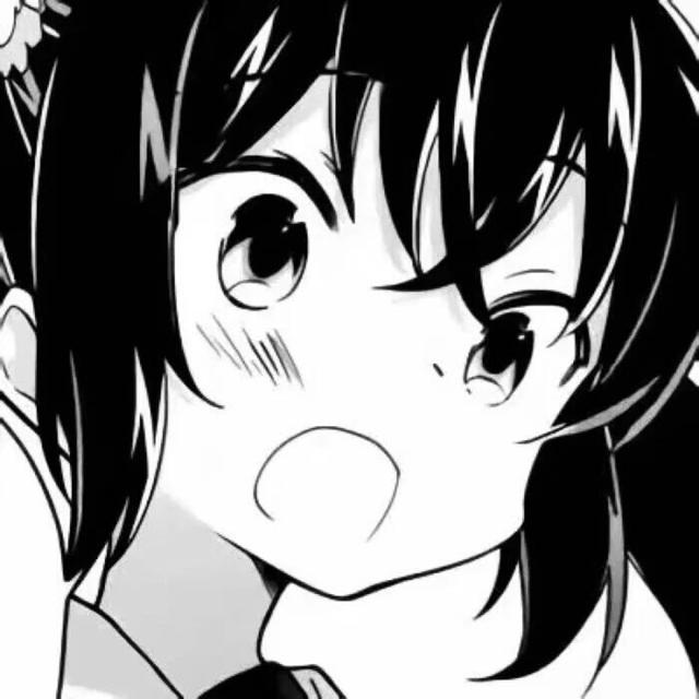 黑白漫头，微信头像，黑白漫头（一组黑白动漫头像）