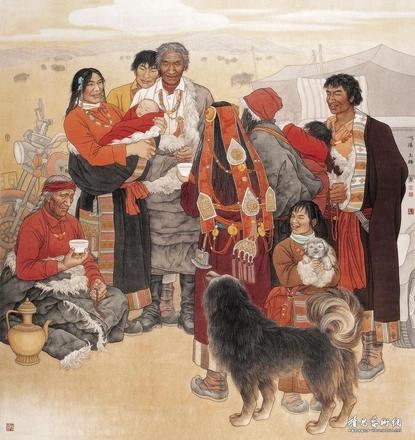王天胜国画精品欣赏，现代工笔画院院长王天胜作品