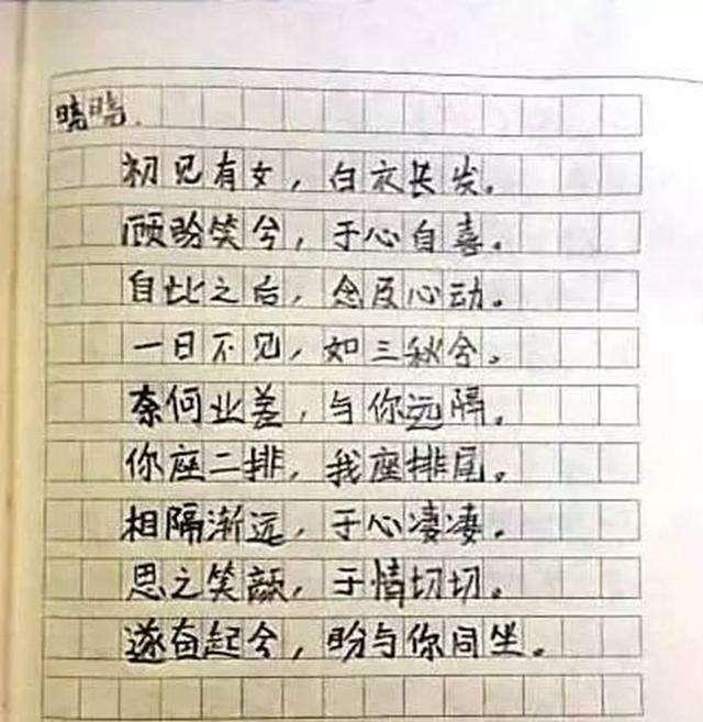 简单朴实不肉麻的情书，简单朴实不肉麻的情书200字（小学生写的8封“情书”）