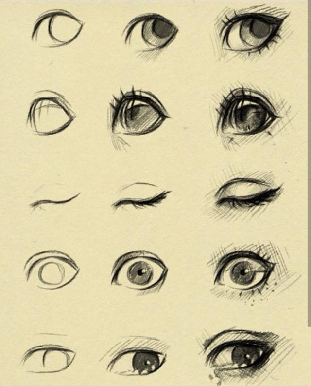 简单的卡通眼睛怎么画图片