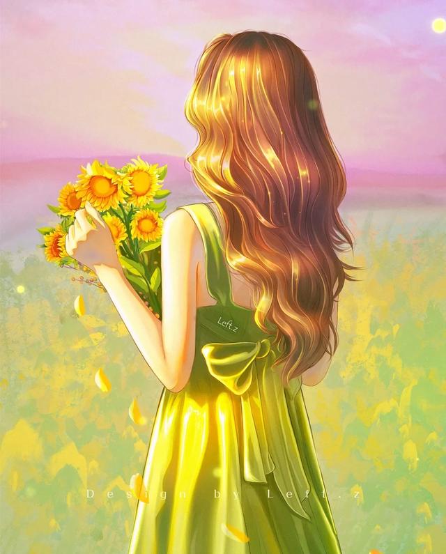 情侣头像一人一张，鱼头:超级好看的情侣头像，一人一张微信（绝美光影插画头像<2>）