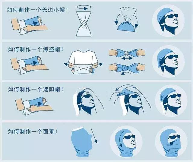 无缝头巾的10种戴法，用毛巾做头巾的戴法（百变魔术头巾的使用方法）