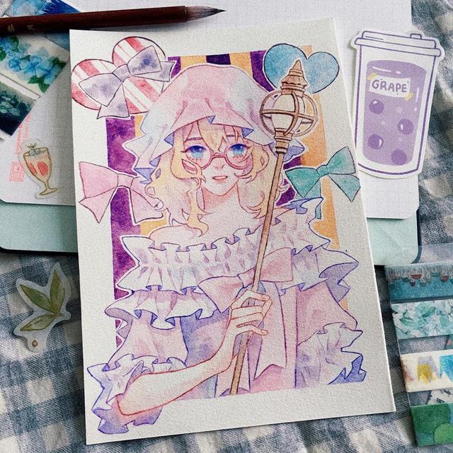 水彩画古风人物教程，水彩画人物教程（这样的水彩好想画）