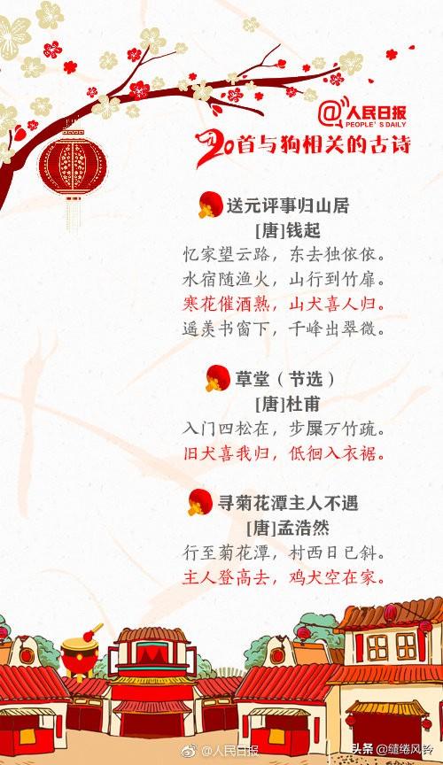 带鸟名的诗句，带鸟名的诗句飞花令（《人民日报》推荐20首与狗相关的古诗）