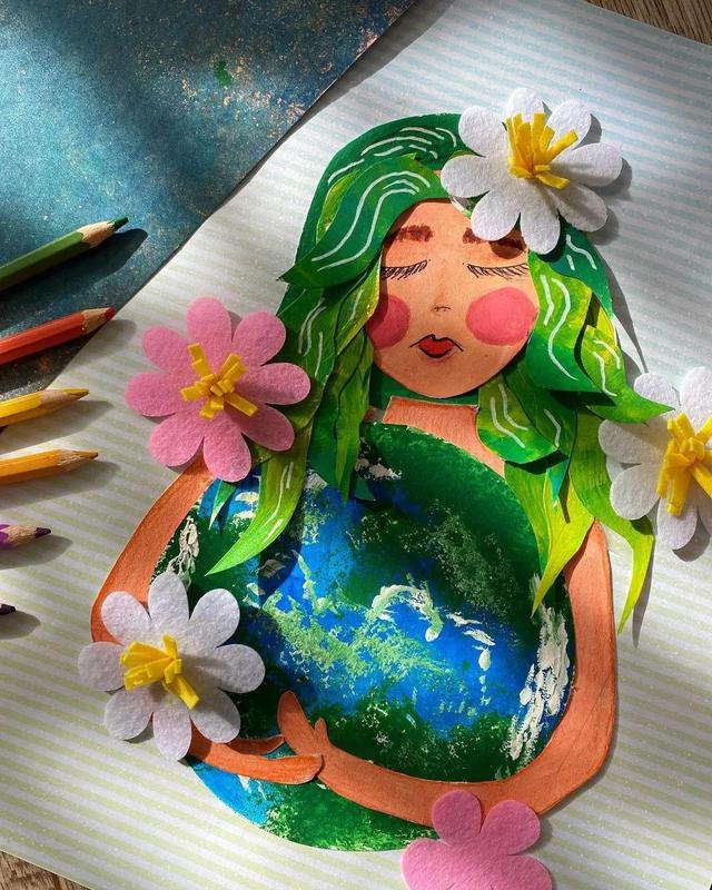 地球怎么画简笔画，地球简笔画怎么画（立体剪纸-我爱我的家园）