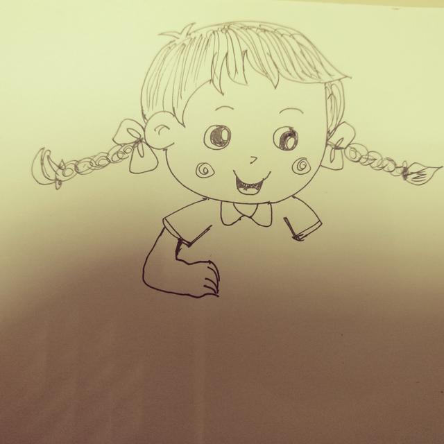 简笔画椅子是怎么画的，椅子咋画简笔画（如何来画一位坐在凳子上的卡通女孩简笔画呢）