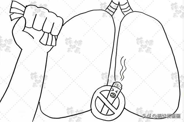 教你画禁止吸烟和注意危险标志，怎么画禁止吸烟标志（世界无烟日手抄报模板）