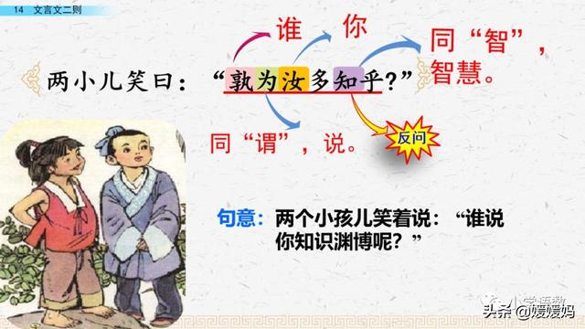 为是其智弗若与曰非然也的意思，为是其智弗若与曰非然也的意思是（六年级下册语文第14课《文言文二则》图文详解及同步练习）