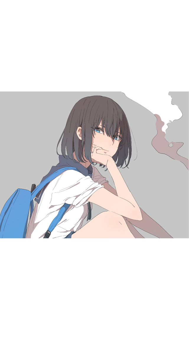 动漫人物白底图片，动漫白底头像微信（精选白底手绘动漫手机壁纸）