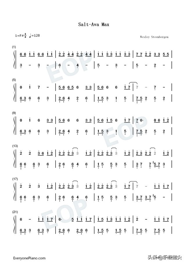 童话钢琴谱简易版数字，童话钢琴谱（Max-简谱五线谱钢琴谱电子琴谱）