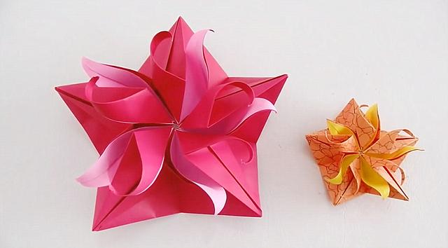 怎么用折星星的纸做其他东西，DIY五角星纸花的方法