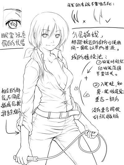 画漫画人物时勾线要怎么做，漫画勾线是描画吗（怎么用sai画出干净的线稿）