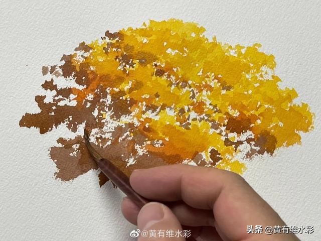大树怎么画好看，画大树的简单方法（运用两种不同的技法）