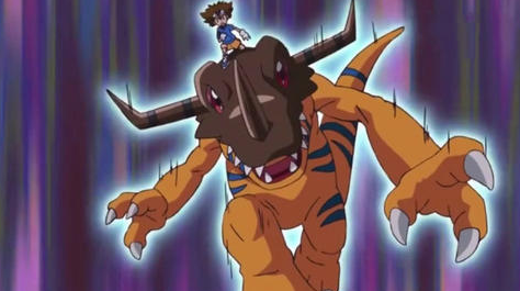 《数码兽大冒险1》的经典角色,这位数码兽看起来像一支烈焰火龙,体机