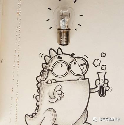 小恐龙怎么画，恐龙怎么画简单又好看（创意手绘丨他画出一只很有戏的小恐龙）