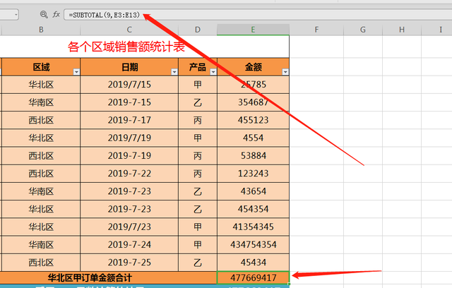 筛选求和怎么操作excel，excel中怎么筛选求和（excel使用数据筛选后显示的数据利用SUBTOTAL函数进行汇总求和）