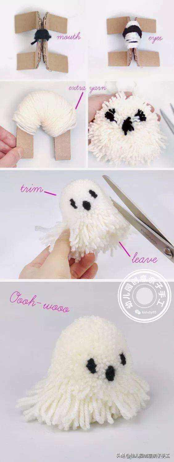 万圣节手工教程，万圣节手工diy作品（30款好看又简单的万圣幽灵手工）