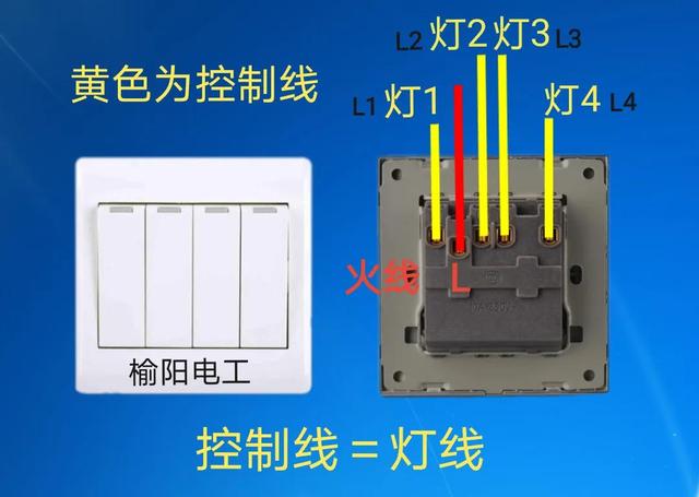 接电开关方法，接电开关方法图片（四联单控开关的接线方法图解）