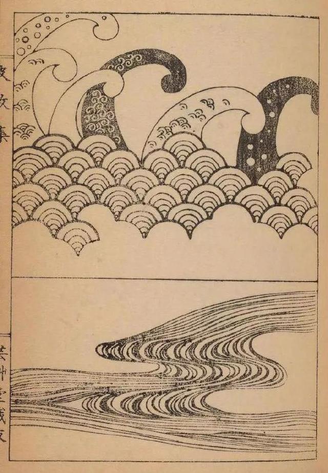 怎么画波浪的简笔画，怎么画波浪的简笔画视频（日本画传统海浪和波纹画法）