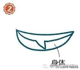 简单的鲨鱼画法，鲨鱼鲨鱼的画法（每天学一幅简笔画--海里的鲨鱼简笔画画法步骤）